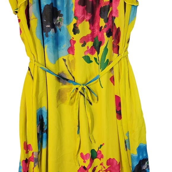 OLD NAVY Yellow Floral LONG SUNDRESS! Size Medium - Picture 3 of 9